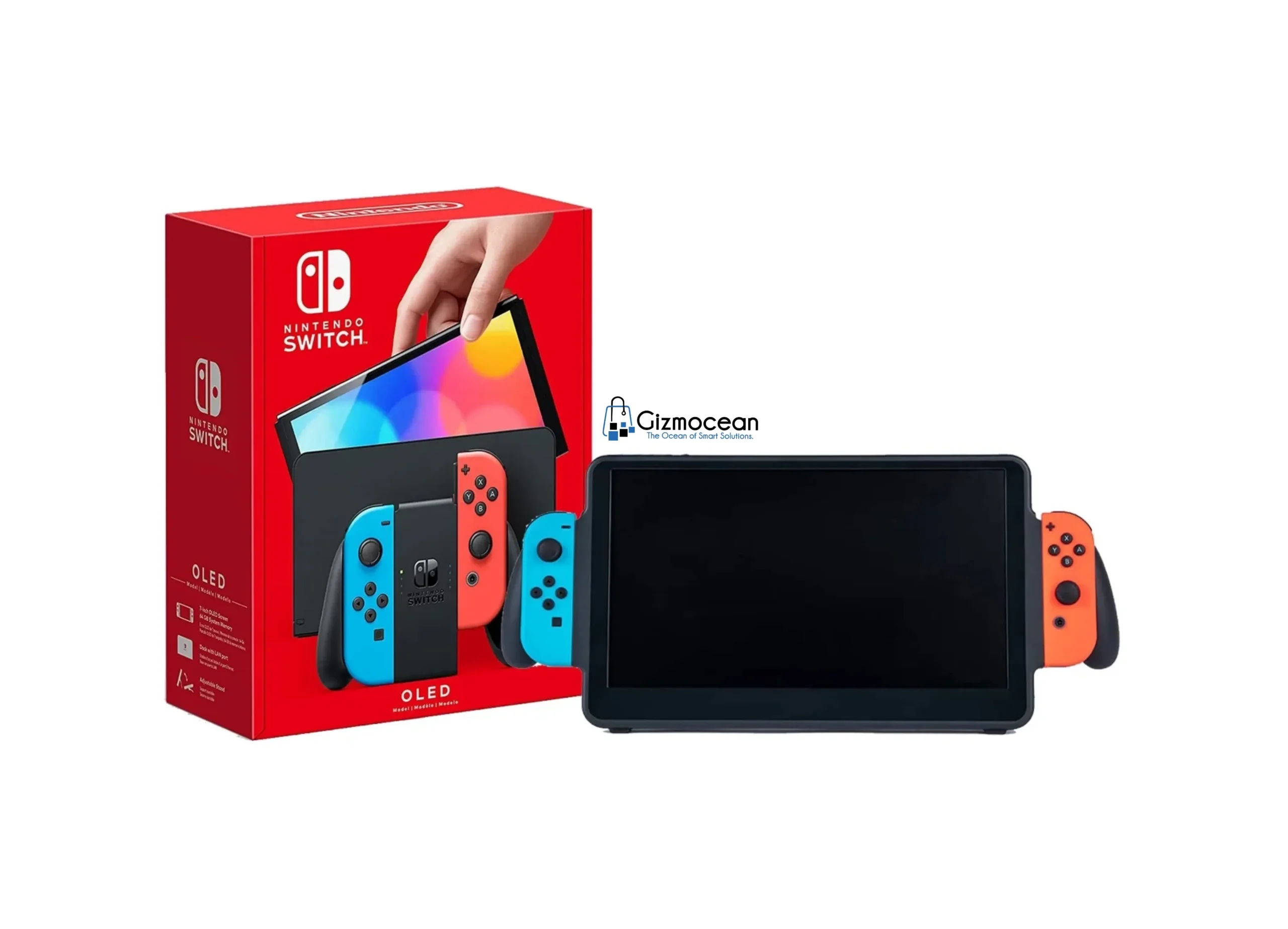 Nintendo Switch with Neon Blue and Neon Red Joy-Con – Buy Electronics Online in Rwanda | Gizmocean - Image 4
