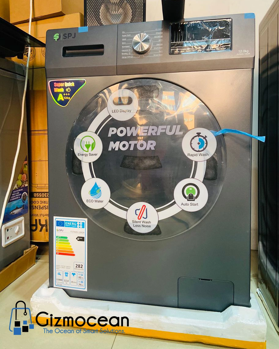 SPJ 12.0kg Front Load Fully Automatic Washing Machine – Buy Washing Machine in Rwanda